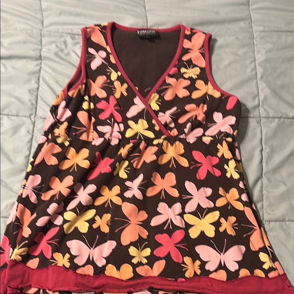 Express Vibrant Butterfly Tank Top